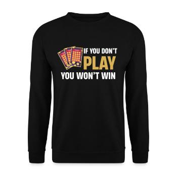 My Retirement Funny Lottery Player - Unisex Sweatshirt - black - Front - Alina (178cm) & Michal (187cm)