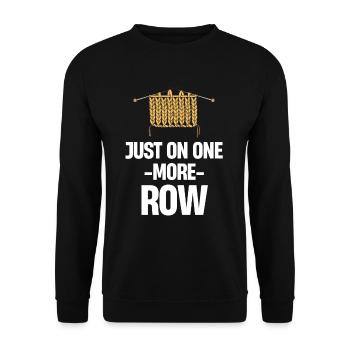 Only one more row: knitting, crocheting, - Unisex Sweatshirt - black - Front - Alina (178cm) & Michal (187cm)