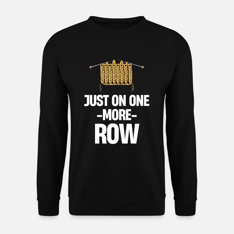 Nur Noch Eine Reihe: Stricken, Häkeln, - Unisex Pullover - Schwarz