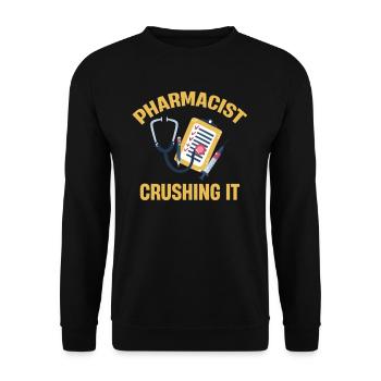 Pharmacist crushing it medical propofol - Unisex Sweatshirt - black - Front - Alina (178cm) & Michal (187cm)