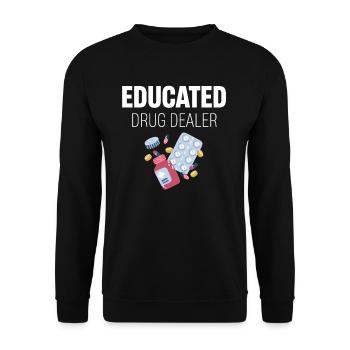 Trained Drug Dealer Chemistry Propofol - Unisex Sweatshirt - black - Front - Alina (178cm) & Michal (187cm)