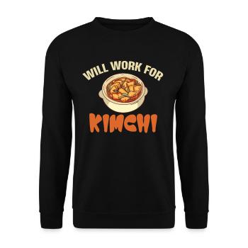 Works for kimchi Korean cuisine - Unisex Sweatshirt - black - Front - Alina (178cm) & Michal (187cm)