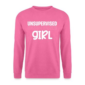Unsupervised Girl Funny Flirting - Unisex Sweatshirt - pink - Front