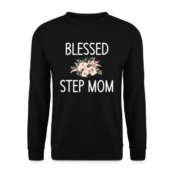 Gesegnete Stiefmutter Lustige Stiefmutter - Unisex Pullover - Schwarz - Vorne - Alina (178cm) & Michal (187cm)