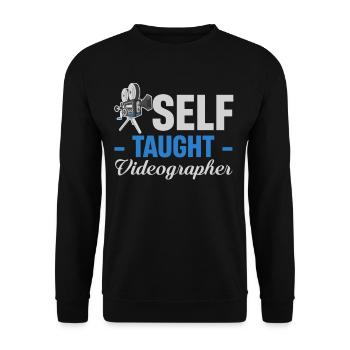 Autodidacte, Vidéaste, Drôle - Sweat-shirt Unisexe - noir - Devant - Alina (178cm) & Michal (187cm)