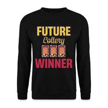 My Retirement Funny Lottery Player - Unisex Sweatshirt - black - Front - Alina (178cm) & Michal (187cm)