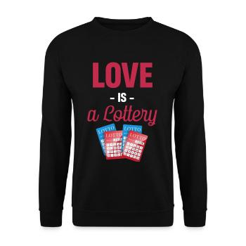 My Retirement Funny Lottery Player - Unisex Sweatshirt - black - Front - Alina (178cm) & Michal (187cm)