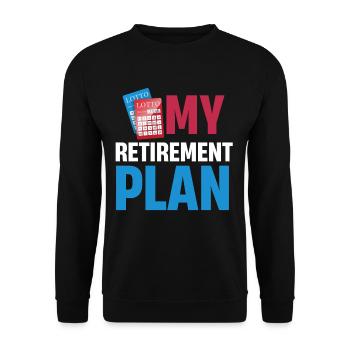 Ma retraite drôle joueur de loterie - Sweat-shirt Unisexe - noir - Devant - Alina (178cm) & Michal (187cm)