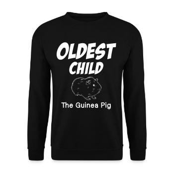 Größtes Ältestes Kind Das Meerschweinchen Lustige - Unisex Pullover - Schwarz - Vorne - Alina (178cm) & Michal (187cm)