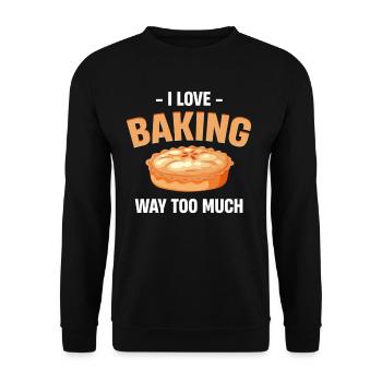 J’aime beaucoup trop cuisiner ! Pâtissier - Sweat-shirt Unisexe - noir - Devant - Alina (178cm) & Michal (187cm)