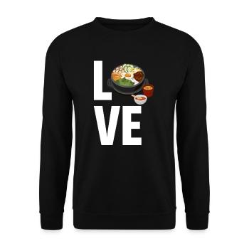 Love Bibimbap Lovers Maki Kawaii Samgyeopsal - Unisex Sweatshirt - black - Front - Alina (178cm) & Michal (187cm)