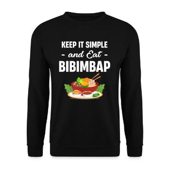 Keep It Simple Bibimpap Maki Kawaii Samgyeopsal - Unisex Sweatshirt - black - Front - Alina (178cm) & Michal (187cm)