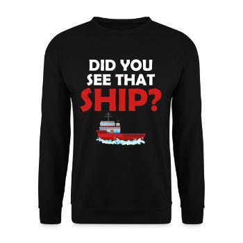 Have you seen the ship? Jollier - Unisex Sweatshirt - black - Front - Alina (178cm) & Michal (187cm)
