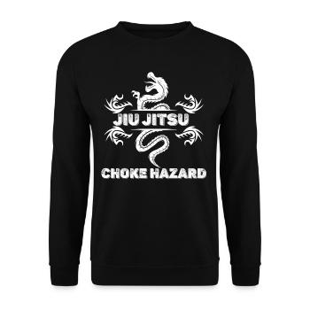 Jiu Jitsu Choke Karate Boxen Muay Thai - Unisex Pullover - Schwarz - Vorne - Alina (178cm) & Michal (187cm)