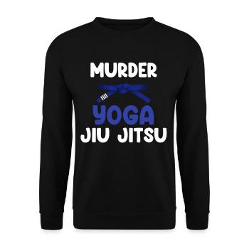 Mord Yoga Jiu Jitsu Karate Boxen Muay Thai - Unisex Pullover - Schwarz - Vorne - Alina (178cm) & Michal (187cm)