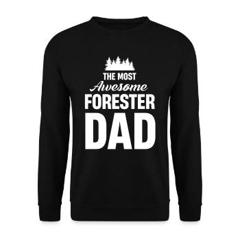 The Greatest Forester's Father Arborist - Unisex Sweatshirt - black - Front - Alina (178cm) & Michal (187cm)