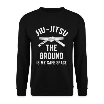 Jiu-jitsu The floor is my safe space Judo - Unisex Sweatshirt - black - Front - Alina (178cm) & Michal (187cm)