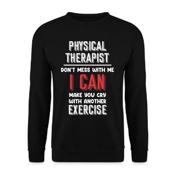 Mess with me, I can you with a - Unisex Sweatshirt - black - Front - Alina (178cm) & Michal (187cm)