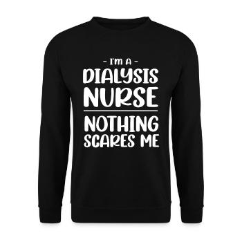 Ich Bin Dialysekrankenschwester. Nichts Macht Mir - Unisex Pullover - Schwarz - Vorne - Alina (178cm) & Michal (187cm)