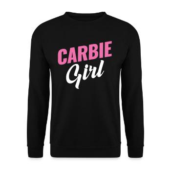 Carbie Girl Carbs Lover Breakfast - Unisex Sweatshirt - black - Front - Alina (178cm) & Michal (187cm)