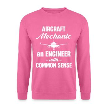 Mécanicien d’aéronef : un ingénieur en bonne santé - Sweat-shirt Unisexe - rose - Devant