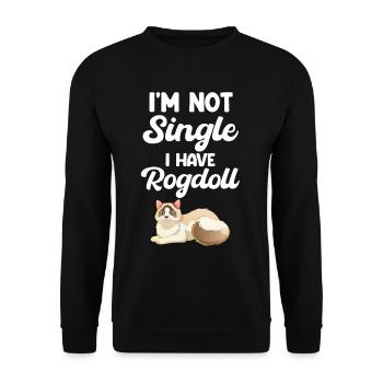 Je ne suis pas célibataire, j’ai une maman ragdoll - Sweat-shirt Unisexe - noir - Devant - Alina (178cm) & Michal (187cm)