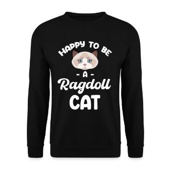 Heureuse d’être une maman chat ragdoll, - Sweat-shirt Unisexe - noir - Devant - Alina (178cm) & Michal (187cm)