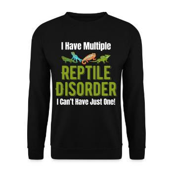 Ich Habe Eine Multiple Reptilienstörung - Unisex Pullover - Schwarz - Vorne - Alina (178cm) & Michal (187cm)