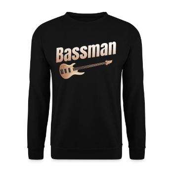 Bassist, Funny Bassist, Guitarist, Metalcore - Unisex Sweatshirt - black - Front - Alina (178cm) & Michal (187cm)