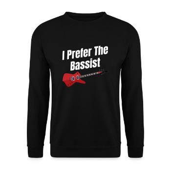 Ich Bevorzuge Den Bassisten, Den Spieler, Den - Unisex Pullover - Schwarz - Vorne - Alina (178cm) & Michal (187cm)