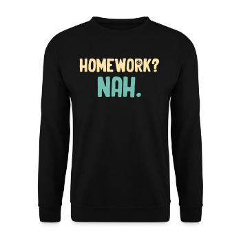 Devoirs? Non. Drôle Graduation Sarcastique - Sweat-shirt Unisexe - noir - Devant - Alina (178cm) & Michal (187cm)