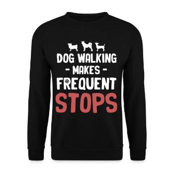 Les promenades de chiens font des arrêts fréquents - Sweat-shirt Unisexe - noir - Devant - Alina (178cm) & Michal (187cm)