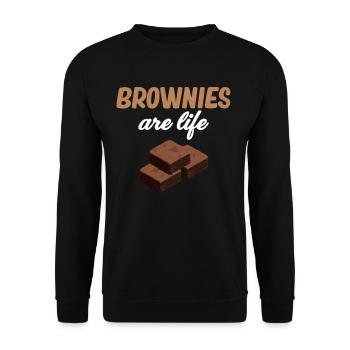 Les brownies sont la vie Fudge Cookie Lover Marshmallow - Sweat-shirt Unisexe - noir - Devant - Alina (178cm) & Michal (187cm)