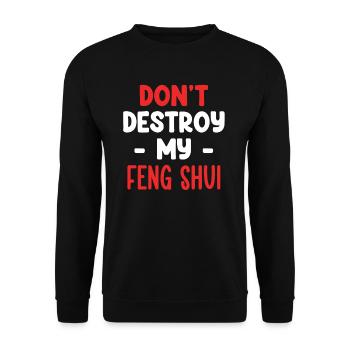 Zerstöre Nicht Mein Feng Shui Asiatischer Bagua - Unisex Pullover - Schwarz - Vorne - Alina (178cm) & Michal (187cm)