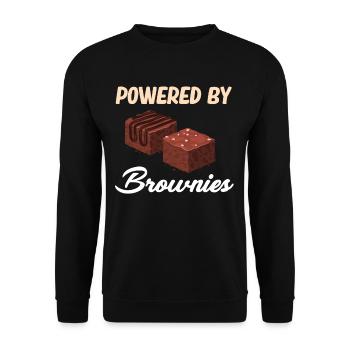 Propulsé par Brownies Lover Fudge Cookie - Sweat-shirt Unisexe - noir - Devant - Alina (178cm) & Michal (187cm)