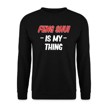 Feng Shui Ist Mein Ding Asiatisch Bagua - Unisex Pullover - Schwarz - Vorne - Alina (178cm) & Michal (187cm)