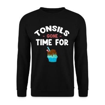 Les amandes sont le temps de l’ablation des amygdales - Sweat-shirt Unisexe - noir - Devant - Alina (178cm) & Michal (187cm)