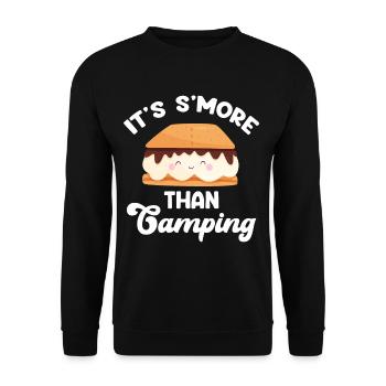 It's more than Camping Glamping Adventures - Unisex Sweatshirt - black - Front - Alina (178cm) & Michal (187cm)
