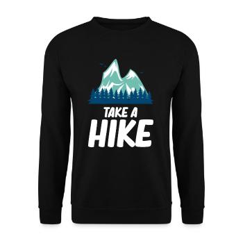 Take a hike of fun hikers - Unisex Sweatshirt - black - Front - Alina (178cm) & Michal (187cm)