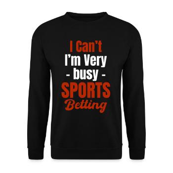I can't, I'm very busy - Unisex Sweatshirt - black - Front - Alina (178cm) & Michal (187cm)