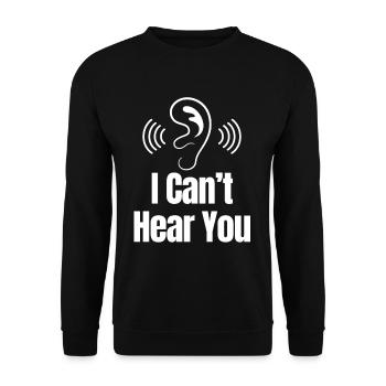 Ich Kann Dich Nicht Hören! Asl-dolmetscher Mit - Unisex Pullover - Schwarz - Vorne - Alina (178cm) & Michal (187cm)