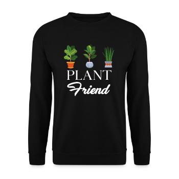 Pflanzenfreund Liebhaber Gartenbauer Gärtner - Unisex Pullover - Schwarz - Vorne - Alina (178cm) & Michal (187cm)