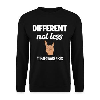 Différent, pas moins amusant - Sweat-shirt Unisexe - noir - Devant - Alina (178cm) & Michal (187cm)