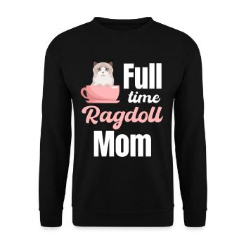 full-time ragdoll mom, veterinarian, animals, - Unisex Sweatshirt - black - Front - Alina (178cm) & Michal (187cm)