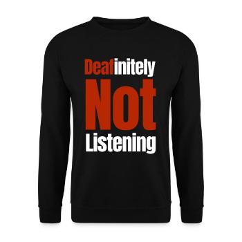 Definitiv Taub Und Fantastisch Beeinträchtigter - Unisex Pullover - Schwarz - Vorne - Alina (178cm) & Michal (187cm)