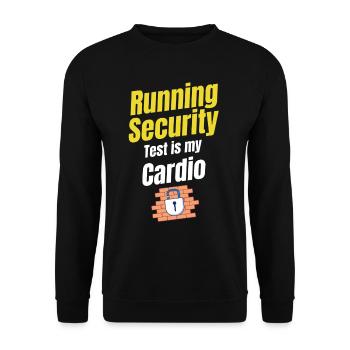 Running a security test is my - Unisex Sweatshirt - black - Front - Alina (178cm) & Michal (187cm)