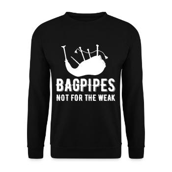 Bagpipes not for weak bagpipers - Unisex Sweatshirt - black - Front - Alina (178cm) & Michal (187cm)