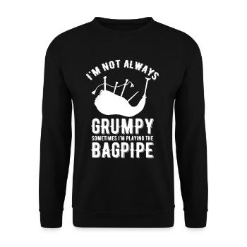 I'm not always grumpy, sometimes I play - Unisex Sweatshirt - black - Front - Alina (178cm) & Michal (187cm)