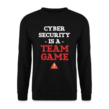 Cyber Security est un programmeur de jeux d’équipe - Sweat-shirt Unisexe - noir - Devant - Alina (178cm) & Michal (187cm)