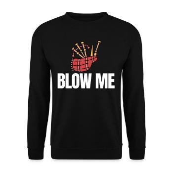 Blow Me Cornemuse amateur de cornemuse cornemuse - Sweat-shirt Unisexe - noir - Devant - Alina (178cm) & Michal (187cm)
